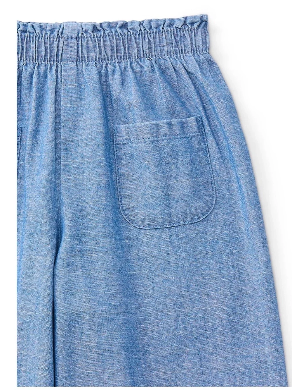 (458)Wonder Nation Toddler Girls' Denim Top and Wide Leg Pants Set